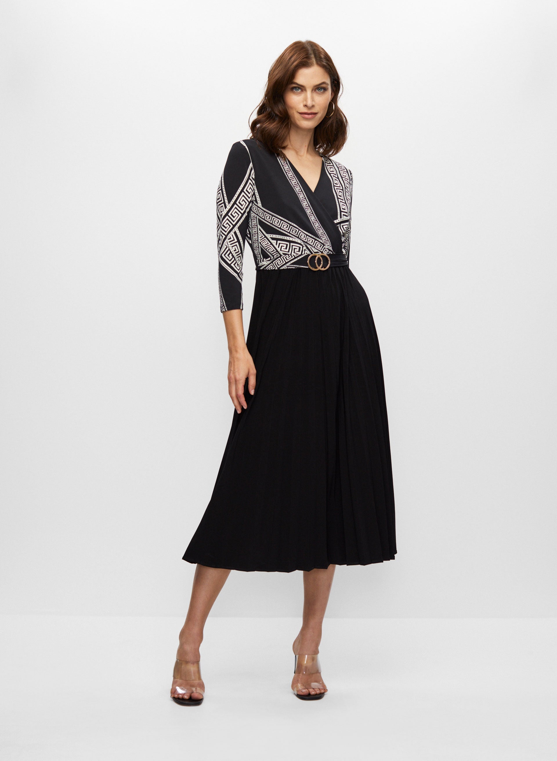 Geometric Print Midi Dress