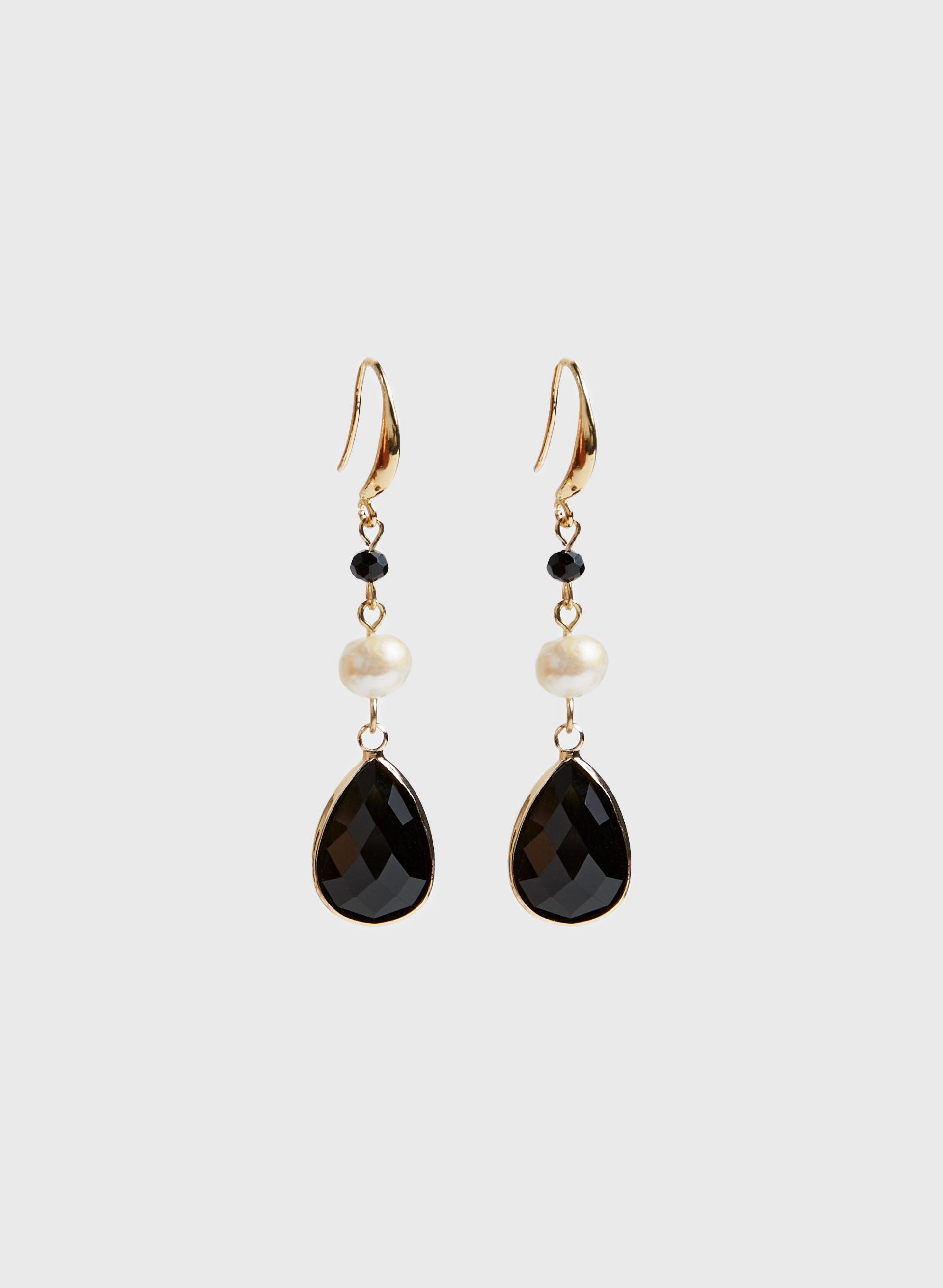 Pearl & Stone Dangle Earrings