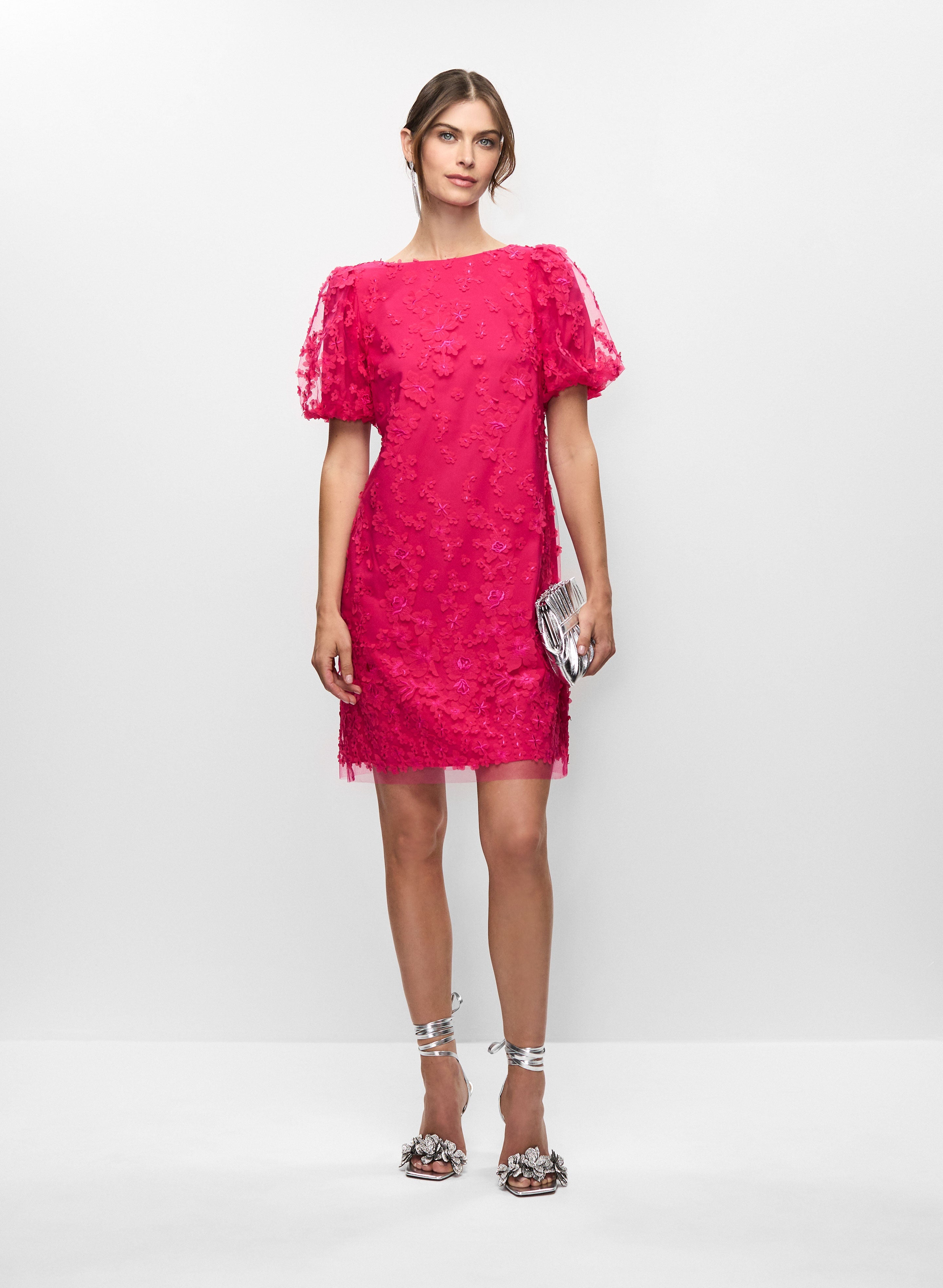 Floral lace cocktail dress top