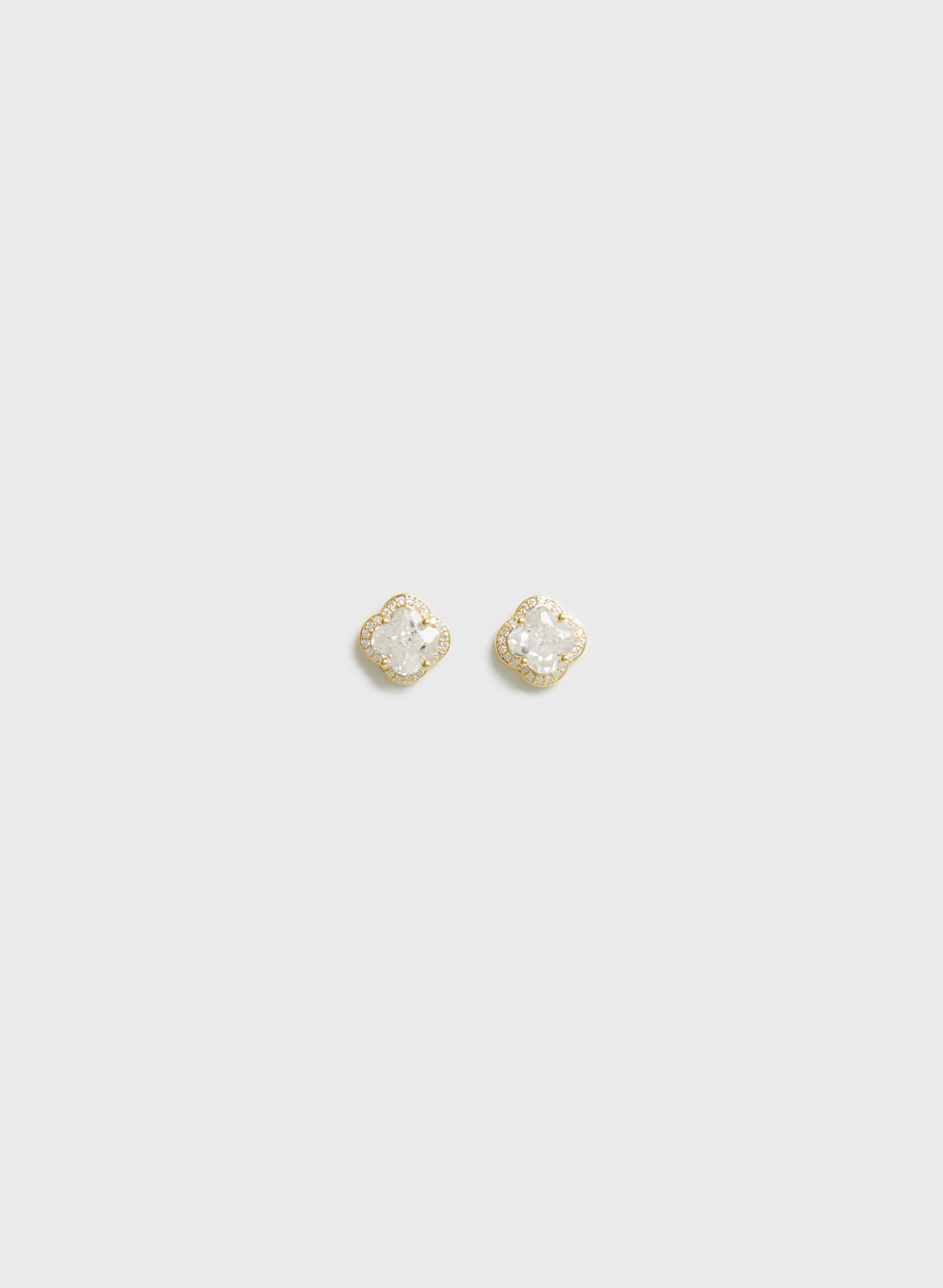 Clover Button Earrings