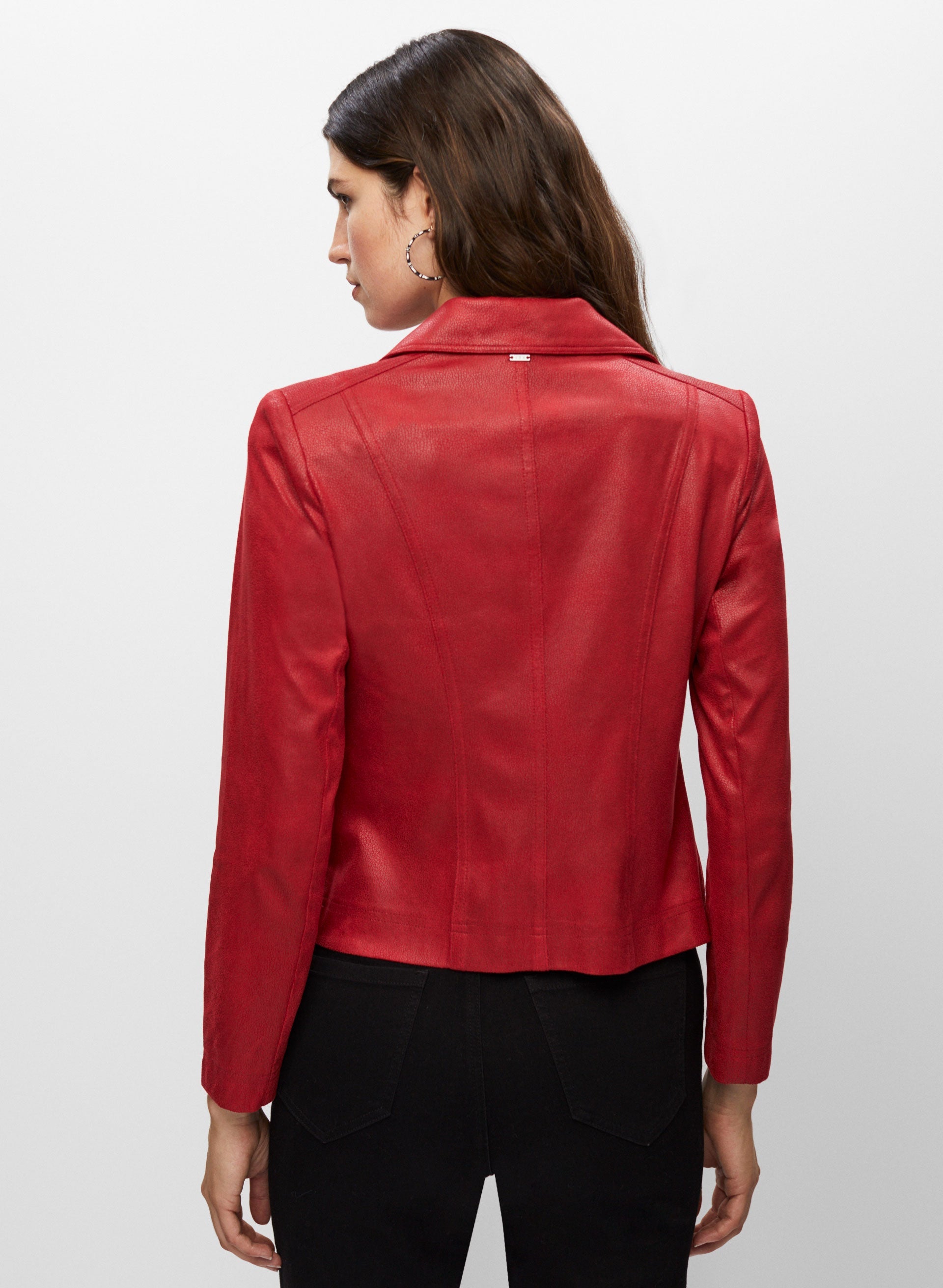 Vex Zip Detail Faux Suede Jacket
