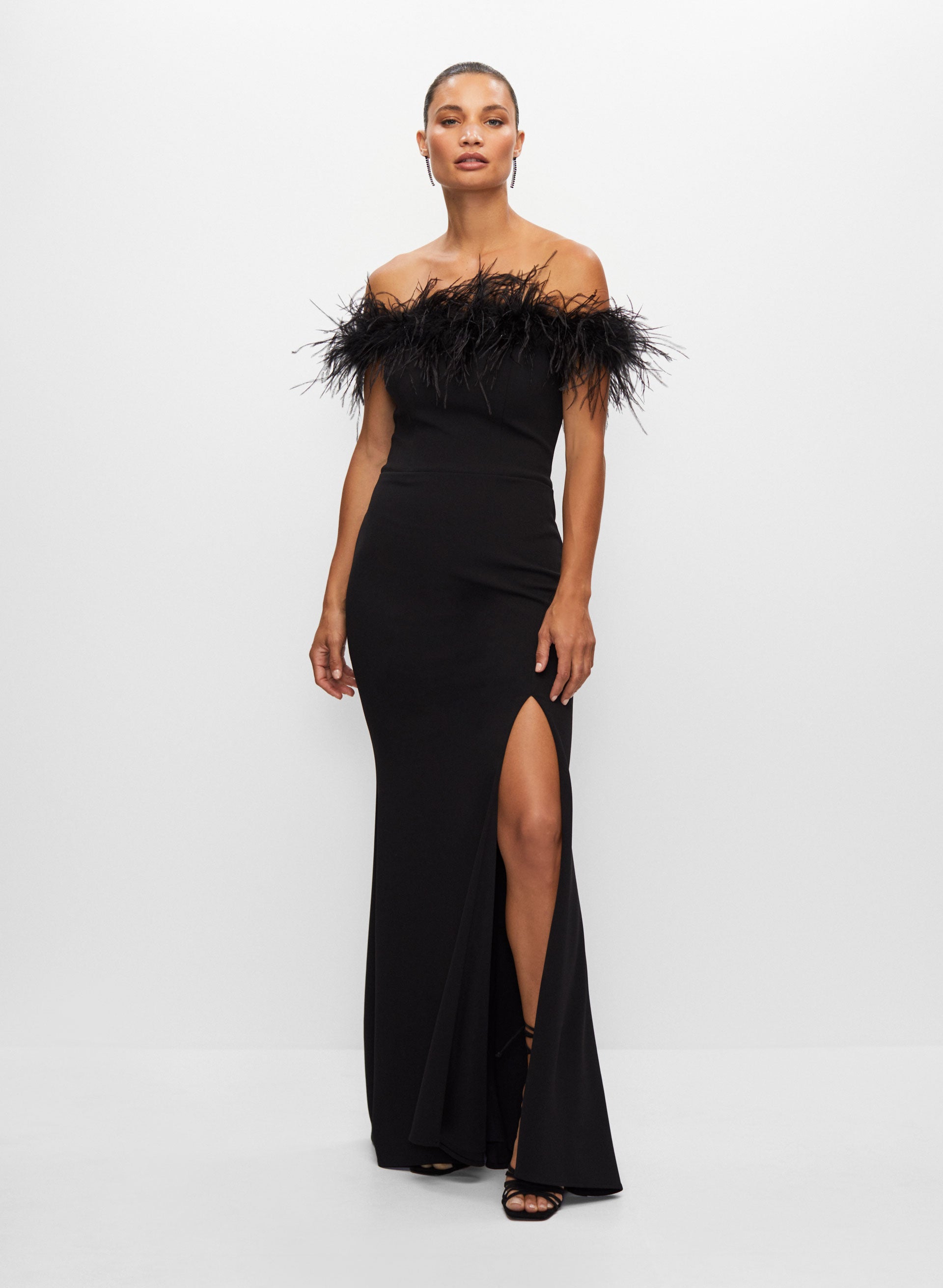 Black feather dress